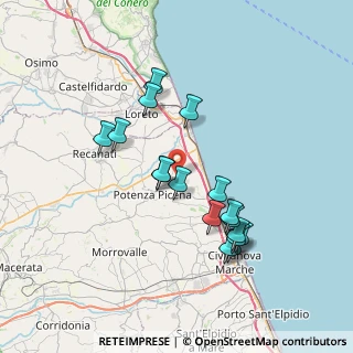 Mappa Contrada S. Girio, 62018 Potenza Picena MC, Italia (6.98118)