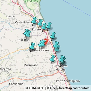 Mappa Contrada S. Girio, 62018 Potenza Picena MC, Italia (6.4415)