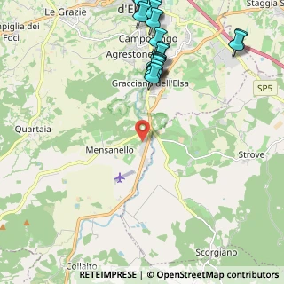 Mappa Via Pian dell'Olmino, 53034 Colle di Val d'Elsa SI, Italia (2.8775)