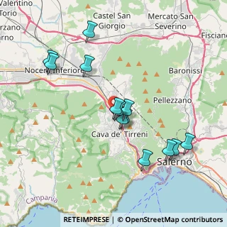 Mappa Via XXV Luglio, 84013 Cava de' Tirreni SA, Italia (3.96308)
