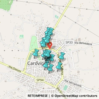 Mappa Via XXV Aprile, 72012 Carovigno BR, Italia (0.3085)