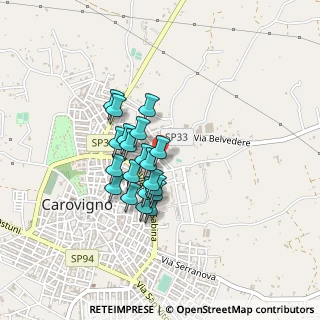 Mappa Via Ettore Carafa, 72012 Carovigno BR, Italia (0.3335)