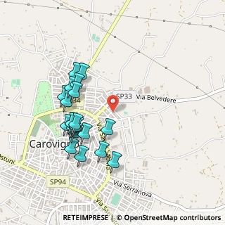 Mappa Via Ettore Carafa, 72012 Carovigno BR, Italia (0.511)