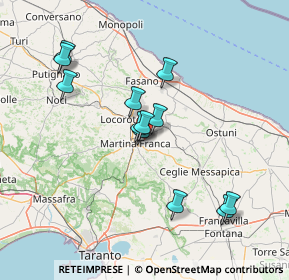 Mappa Strada Tre Tornesi Zona M, 74015 Martina Franca TA, Italia (14.25167)