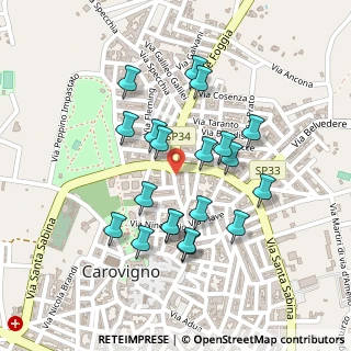 Mappa Via Bruno Buozzi, 72012 Carovigno BR, Italia (0.226)