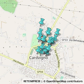 Mappa Via Alessandro Volta, 72012 Carovigno BR, Italia (0.274)