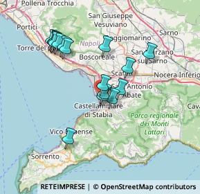 Mappa Via D'Ajello Vincenzo, 80053 Castellammare di Stabia NA, Italia (7.07688)