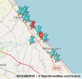 Mappa Via V. Morigi, 47814 Bellaria-Igea Marina RN, Italia (3.94182)