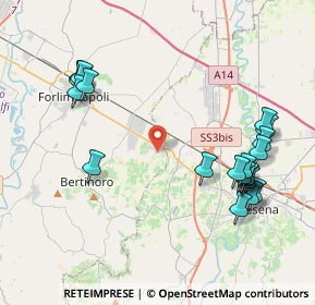 Mappa Via Cuneo, 47032 Bertinoro FC, Italia (4.7635)