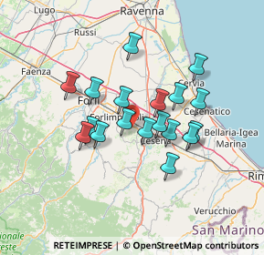 Mappa Via Montecchio, 47032 Capocolle FC, Italia (11.35444)