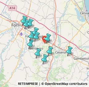 Mappa Via Montecchio, 47032 Capocolle FC, Italia (6.13833)