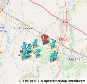 Mappa Via Montecchio, 47032 Capocolle FC, Italia (2.91077)