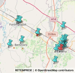 Mappa Via Vedreto, 47032 Capocolle FC, Italia (5.16278)