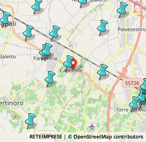 Mappa Via Vedreto, 47032 Capocolle FC, Italia (3.1015)