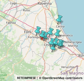 Mappa Via Vedreto, 47032 Capocolle FC, Italia (9.15455)