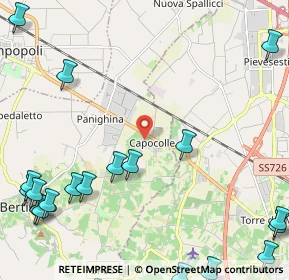 Mappa Via Bologna, 47032 Capocolle FC, Italia (3.497)
