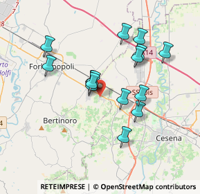 Mappa Via Bologna, 47032 Capocolle FC, Italia (3.234)