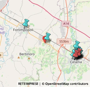 Mappa Via Bologna, 47032 Capocolle FC, Italia (5.6645)