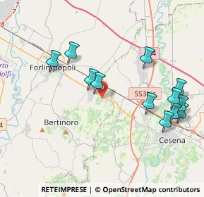 Mappa Via Bologna, 47032 Capocolle FC, Italia (4.3475)