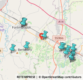 Mappa Via Bologna, 47032 Capocolle FC, Italia (5.12933)