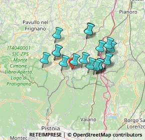 Mappa Via Guglielmo Marconi, 40030 Castel di Casio BO, Italia (10.84632)