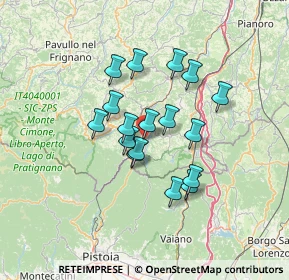 Mappa Via Guglielmo Marconi, 40030 Castel di Casio BO, Italia (10.55706)