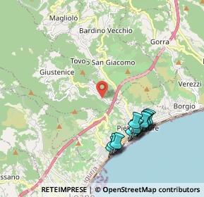 Mappa Via Trogeo, 17027 Fornaci SV, Italia (2.08333)