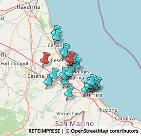 Mappa Via Giacomo Matteotti, 47043 Cesenatico FC, Italia (10.215)