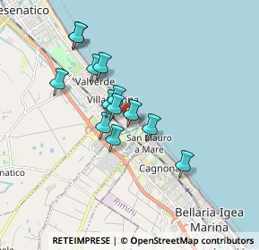 Mappa Via Giacomo Matteotti, 47043 Cesenatico FC, Italia (1.44462)