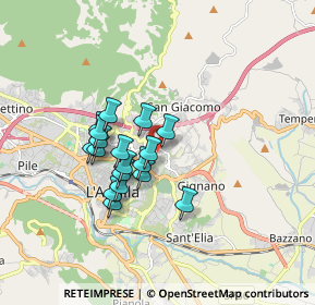 Mappa Via Alfonso Vastarini, 67100 L'Aquila AQ, Italia (1.38444)