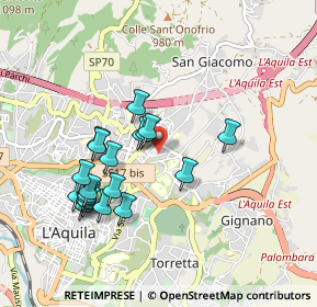 Mappa Via Alfonso Vastarini, 67100 L'Aquila AQ, Italia (0.921)