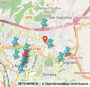 Mappa Via Alfonso Vastarini, 67100 L'Aquila AQ, Italia (1.1875)