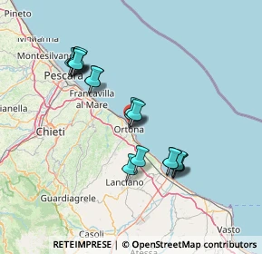 Mappa Via Cervana, 66026 Ortona CH, Italia (13.89889)