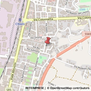 Mappa Via Caduti sul Lavoro, 27, 66100 Chieti, Chieti (Abruzzo)