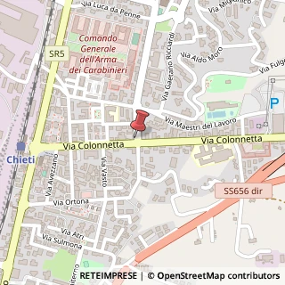 Mappa Via Colonnetta, 75, 66100 Chieti, Chieti (Abruzzo)