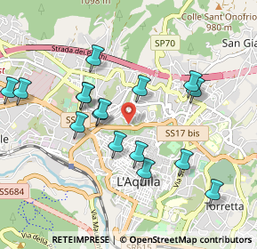 Mappa Viale Della Croce Rossa, 67100 L'Aquila AQ, Italia (1.00125)