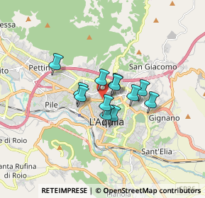 Mappa Viale Della Croce Rossa, 67100 L'Aquila AQ, Italia (1.07833)