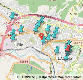 Mappa Via Mario Tradardi, 67100 L'Aquila AQ, Italia (1.038)