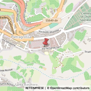 Mappa Via Ferdinando Ferri, 82, 66100 Chieti, Chieti (Abruzzo)