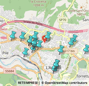 Mappa Via Monte Matese, 67100 L'Aquila AQ, Italia (0.9755)