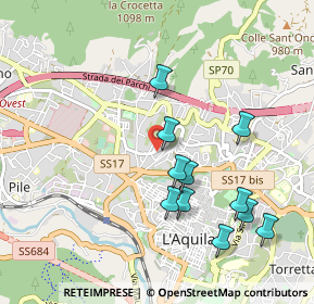 Mappa Via Monte Matese, 67100 L'Aquila AQ, Italia (1.00909)