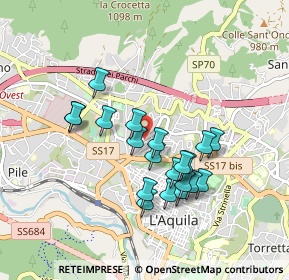 Mappa Via Monte Matese, 67100 L'Aquila AQ, Italia (0.8195)