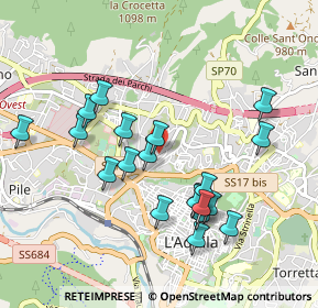 Mappa Via Monte Matese, 67100 L'Aquila AQ, Italia (0.9825)