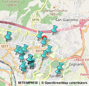 Mappa Via Cardinale Mazzarino, 67100 L'Aquila AQ, Italia (1.208)