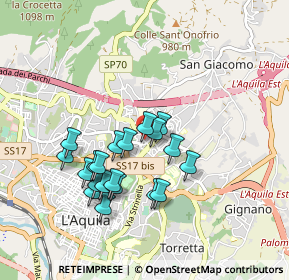 Mappa Via Cardinale Mazzarino, 67100 L'Aquila AQ, Italia (0.843)