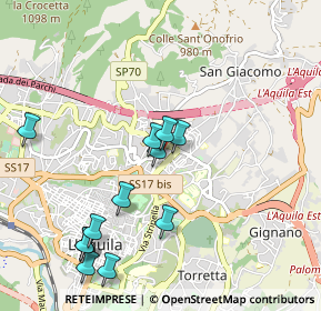 Mappa Via Cardinale Mazzarino, 67100 L'Aquila AQ, Italia (1.08417)