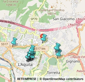 Mappa Via Cardinale Mazzarino, 67100 L'Aquila AQ, Italia (1.05167)