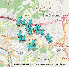 Mappa Via Cardinale Mazzarino, 67100 L'Aquila AQ, Italia (0.69)