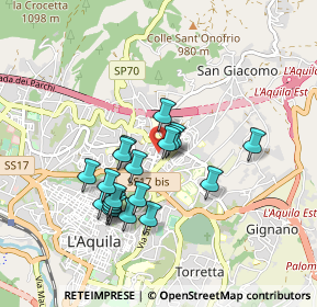 Mappa Via Cardinale Mazzarino, 67100 L'Aquila AQ, Italia (0.805)