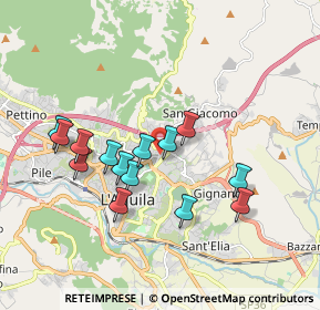 Mappa Via Cardinale Mazzarino, 67100 L'Aquila AQ, Italia (1.735)